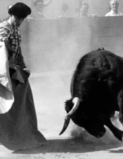 Lucien Clergue, Corrida, Bull Fight, 1964 — gelatin silver print, 15.5 x 17 in