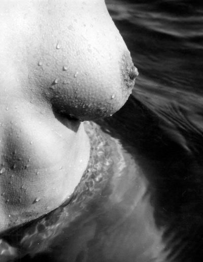 Lucien Clergue, Nude by the sea, Camargue, 1962 — gelatin silver print, 10.25 x 10.25 in