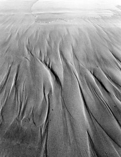 Lucien Clergue, Langage des sables, Plage de Mediterranee, 1972 — gelatin silver print mounted on board, 19.5 x 15.25 in